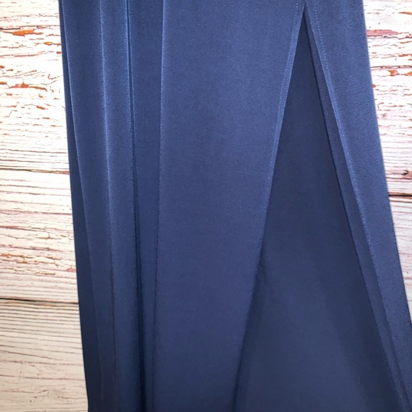 BCBG MaxAzria Halter Maxi Dress Dark Blue Size M - Picture 6 of 8